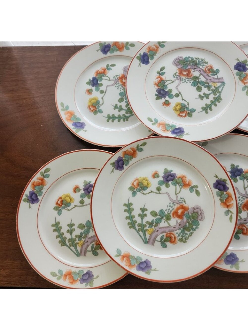 6 Rosenthal Indian Tree Bread Plates Antique 1923 Selb Bavaria vintage Floral Sa - Picture 14 of 14